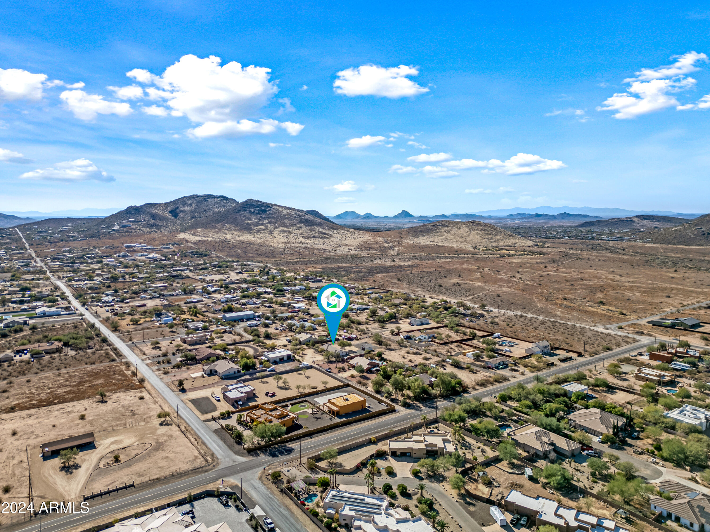 1739 West Joy Ranch Road Phoenix, AZ 85086 - Photo 60 of 65 Aerial - semiwide view with arrow