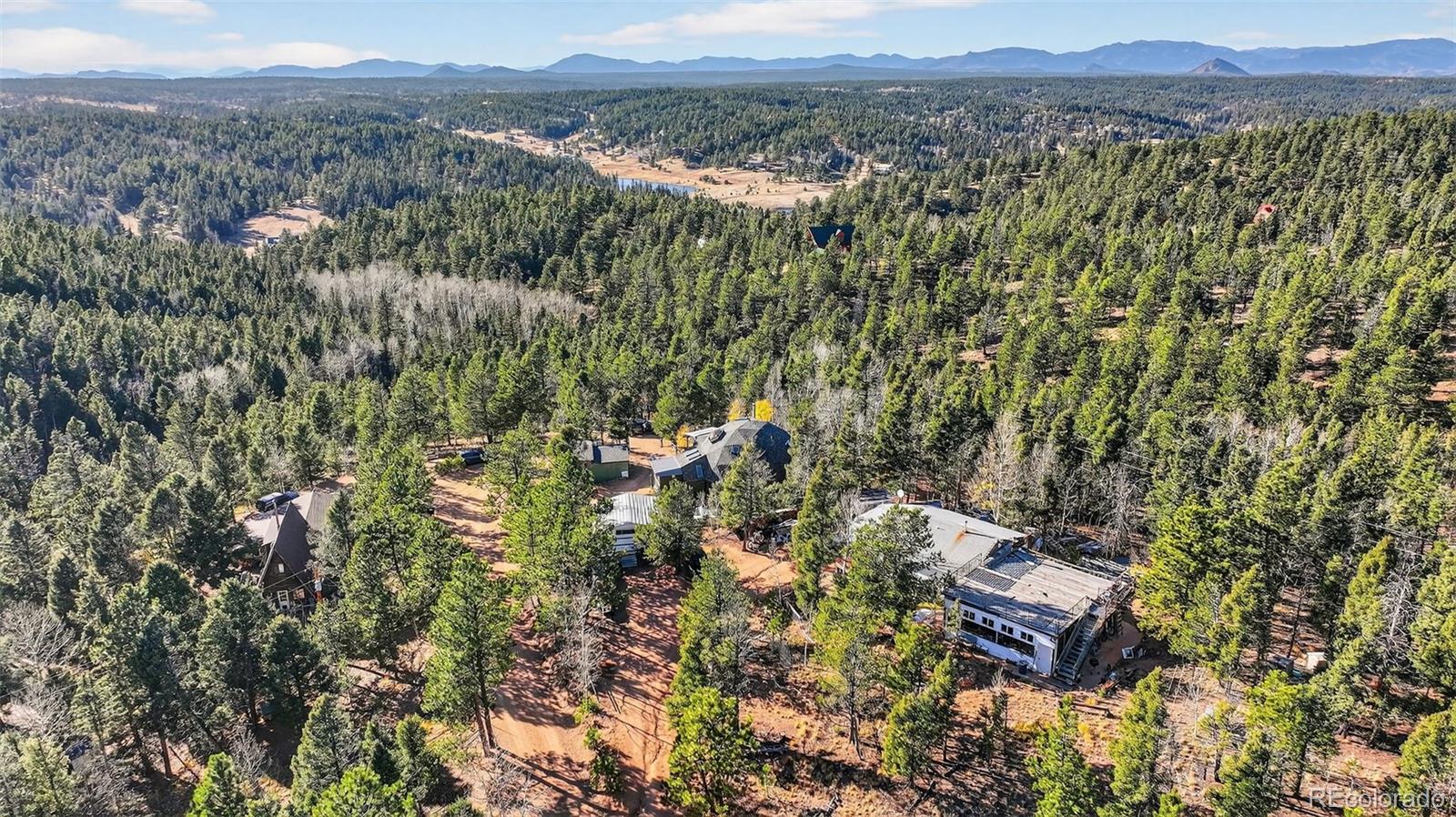 47 Aspen Road Woodland Park, CO 80863 - Photo 28 of 36 an aerial view of a residential houses and city view