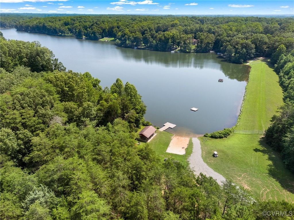 1629 Olmstead Drive Powhatan, VA 23139 - Photo 50 of 50 an aerial view of a house with a yard and lake view