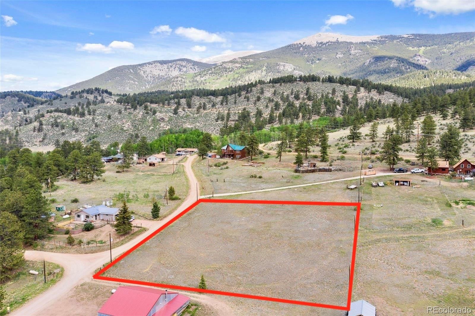 a view of swimming pool with a mountain view