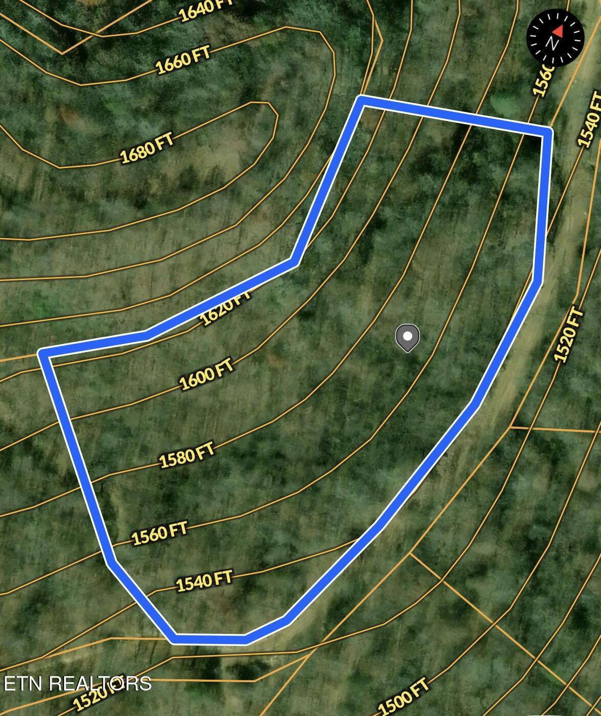 549 Defender Road La Follette, TN 37766 - Photo 3 of 42 Contour Elevation Map