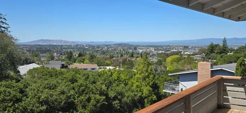 a view of a city from a balcony