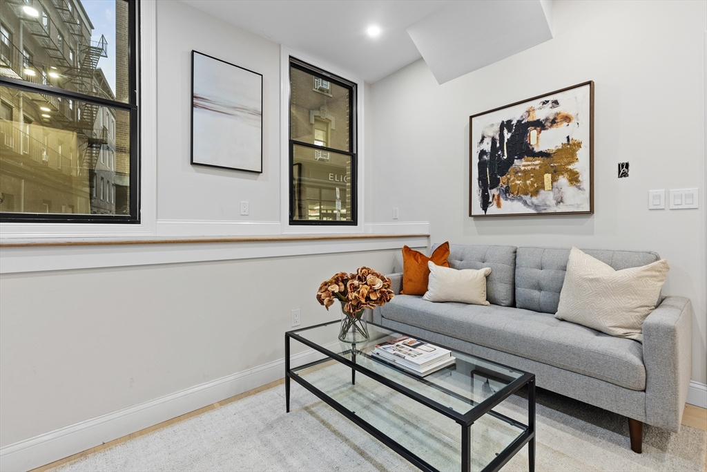 166 Salem Street, Unit A Boston, MA 02113 - Photo 3 of 16 a living room with furniture and a potted plant