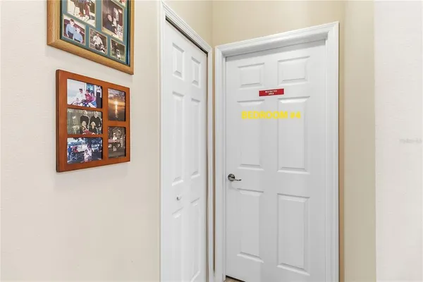 a utility room with painting on the wall