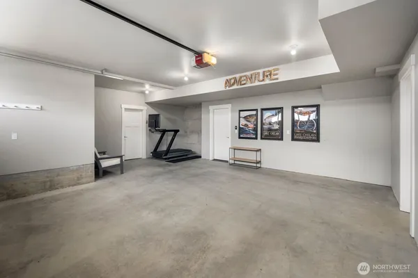 a view of a garage