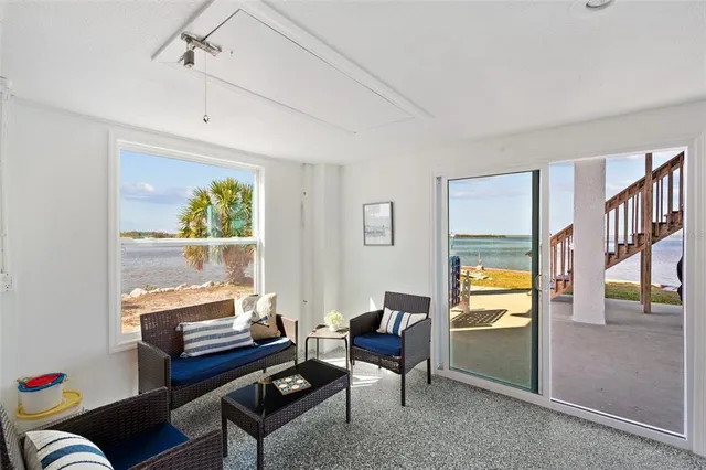 a view of an outdoor space with seating area