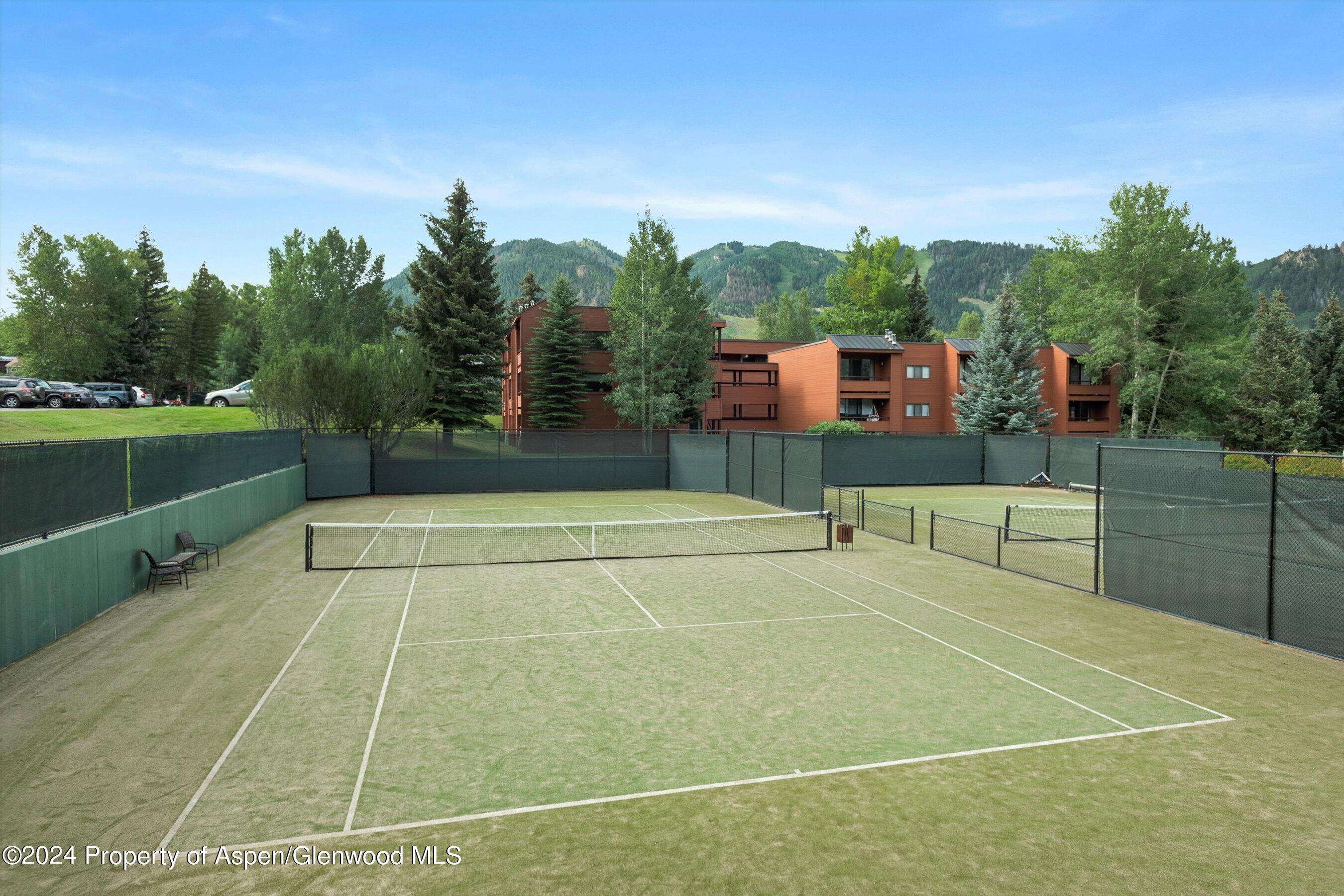 1326 Vine Street, Unit 1326 Aspen, CO 81611 - Photo 15 of 16 a view of an outdoor space and tennis court