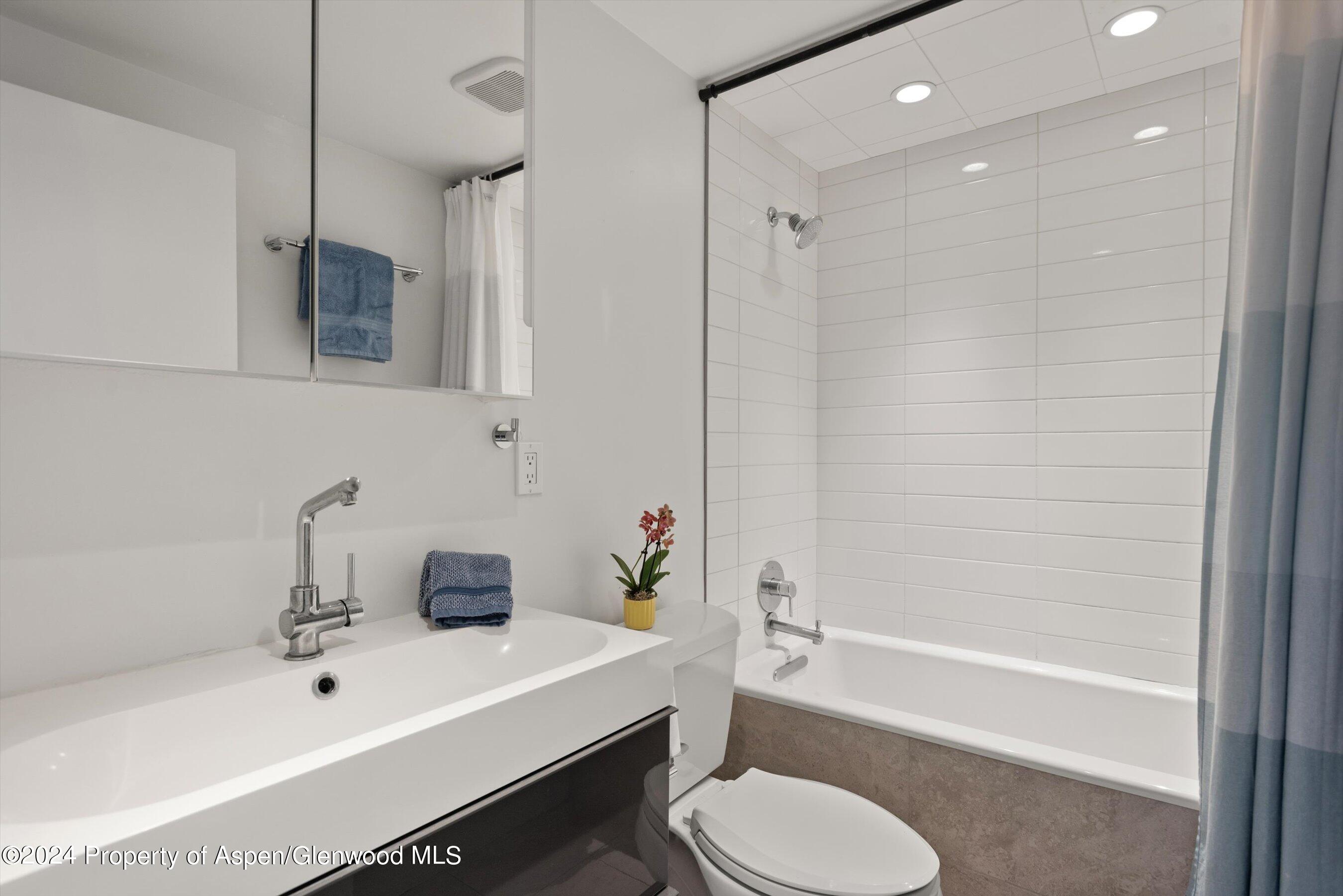 1326 Vine Street, Unit 1326 Aspen, CO 81611 - Photo 9 of 16 a bathroom with a bathtub shower sink and toilet