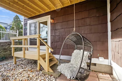a house view with a seating space