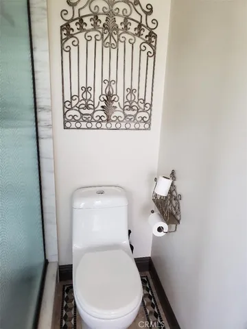 a view of a glass door