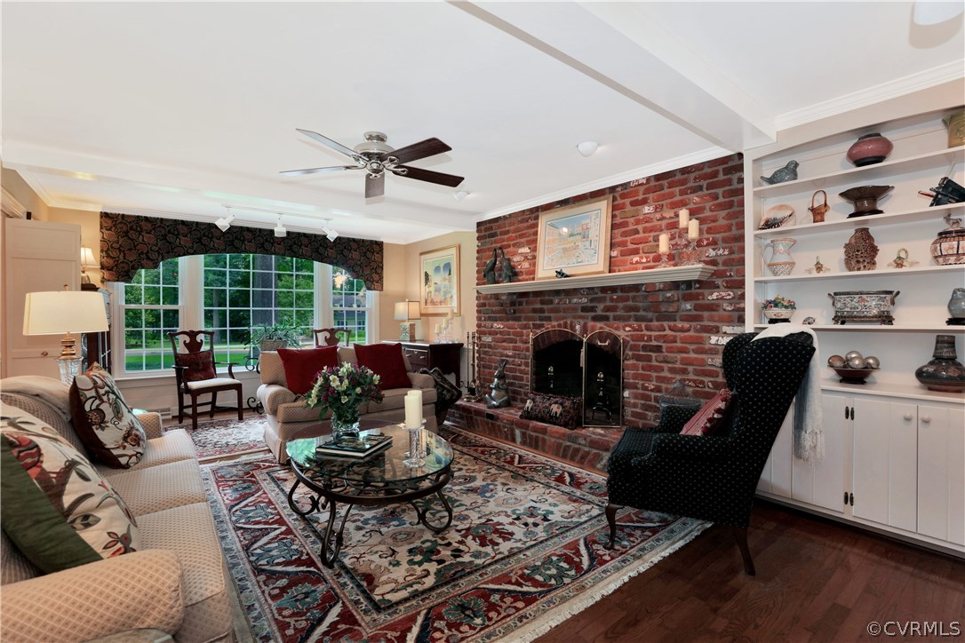 14301 Newgate Road Midlothian, VA 23113 - Photo 14 of 37 a living room with furniture windows and a fireplace