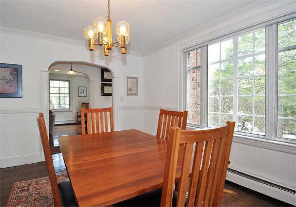 80 Arnold Road Newton, MA 02459 - Photo 7 of 11 a view of a dining room with furniture window and wooden floor