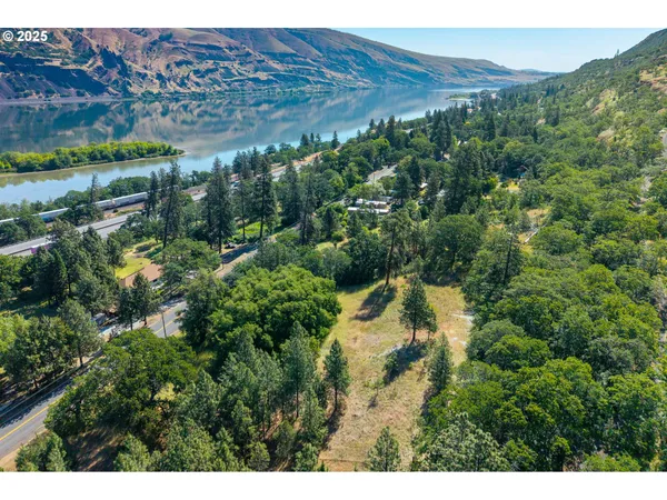 a view of lake with mountain