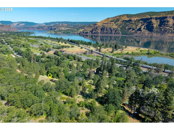 a view of a city with an outdoor space