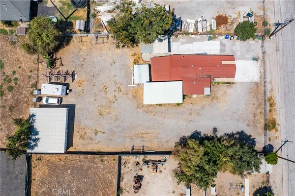 an aerial view of a building