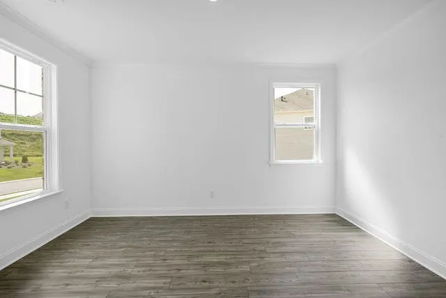 an empty room with a window