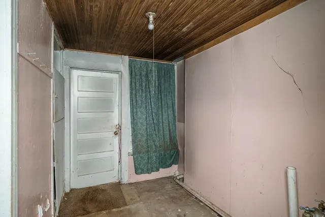 a bathroom with a sink and mirror