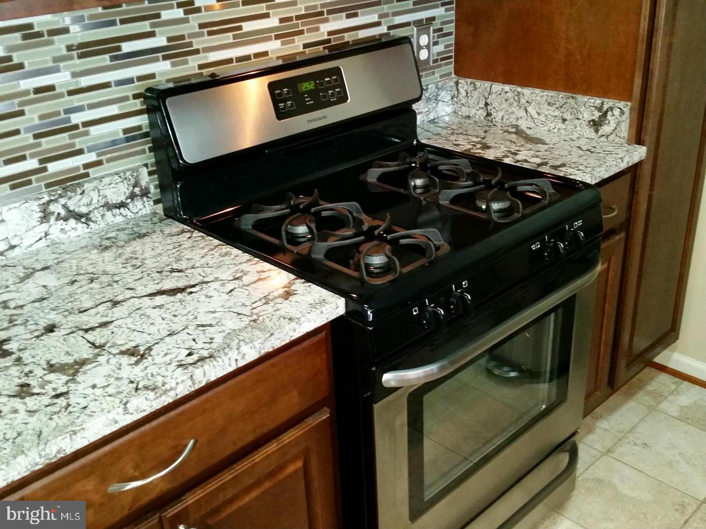 20952 Timber Ridge Terrace, Unit 104 Ashburn, VA 20147 - Photo 3 of 13 Kitchen with beautiful backsplash and gas cooking