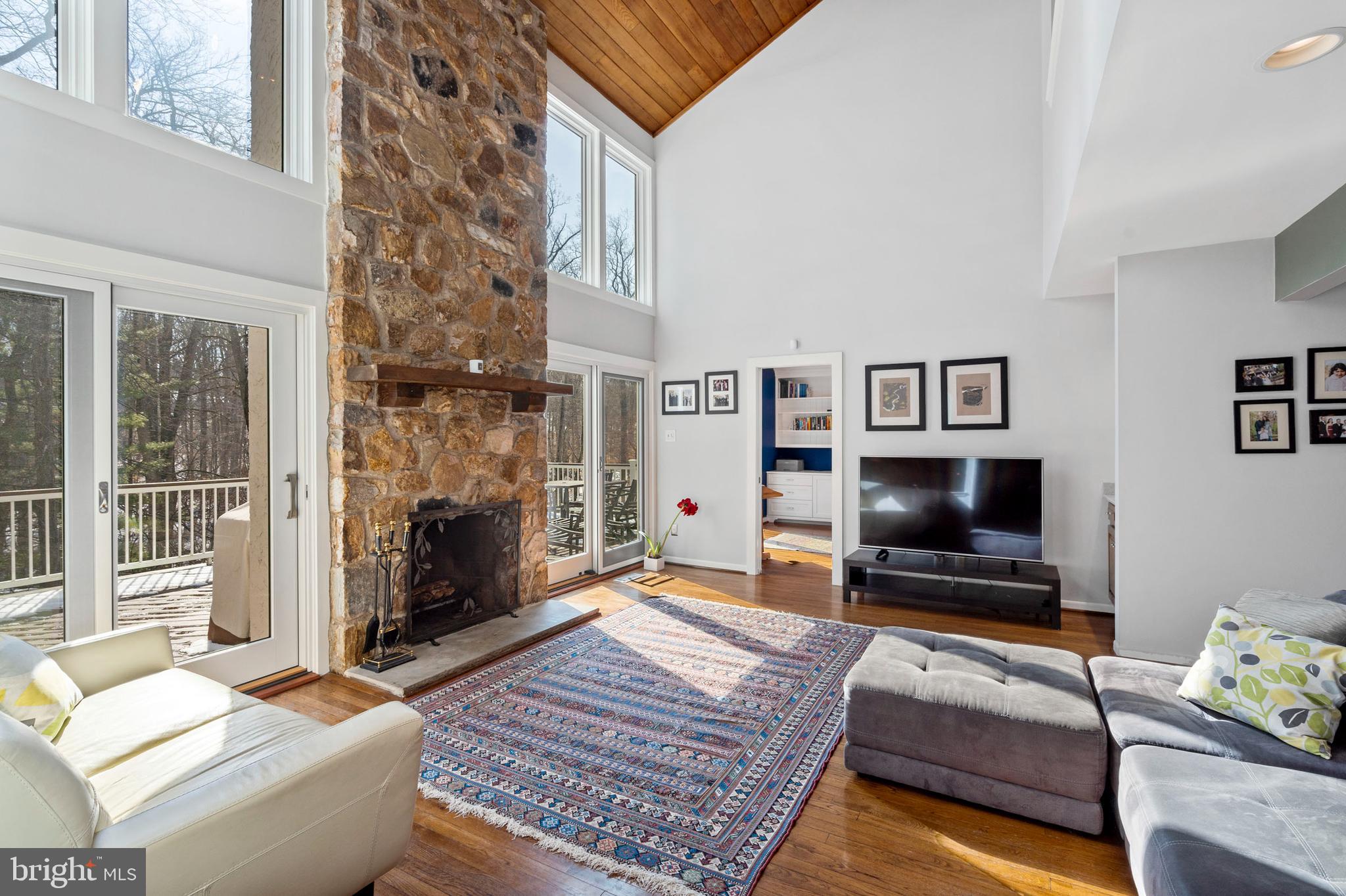 1053 Beaumont Road Berwyn, PA 19312 - Photo 18 of 63 Family Rm boasts floor to ceiling stone fireplace.