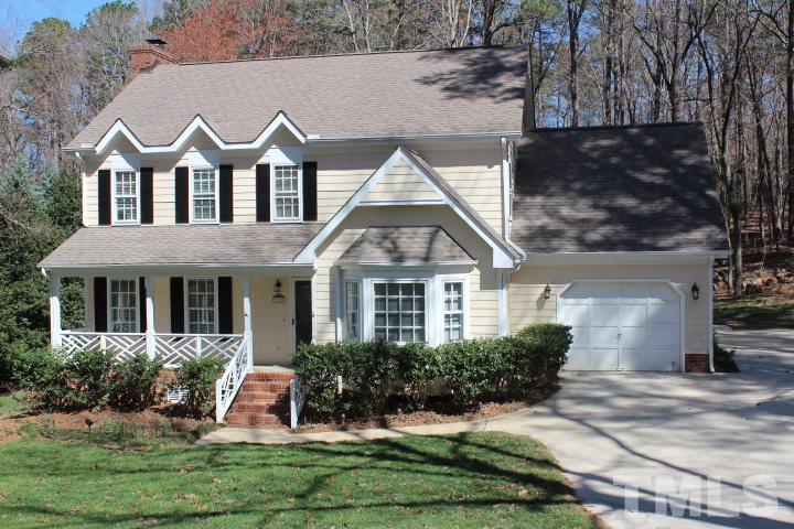 2205 Millpine Drive Raleigh, NC 27614 - Photo 1 of 22 Home is located on a 0.93 acre wooded and private lot in the heart of North Raleigh. Roof was updated in 2017. Landscaped lights are along the front walkway.