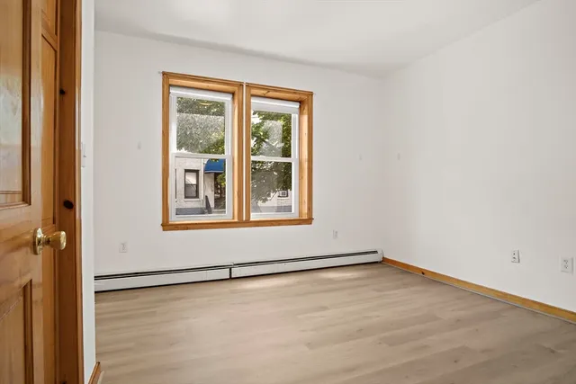 an empty room with a window