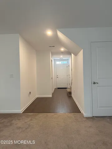 an empty room with an entryway