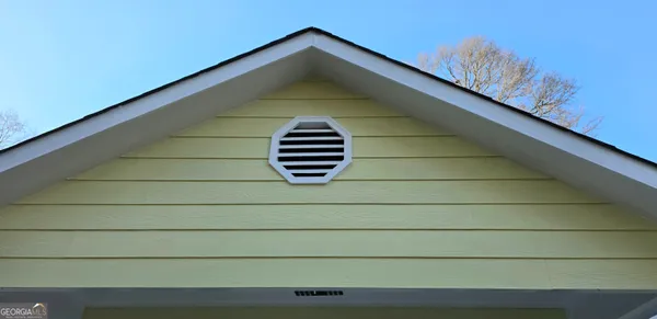 a view of a wooden door