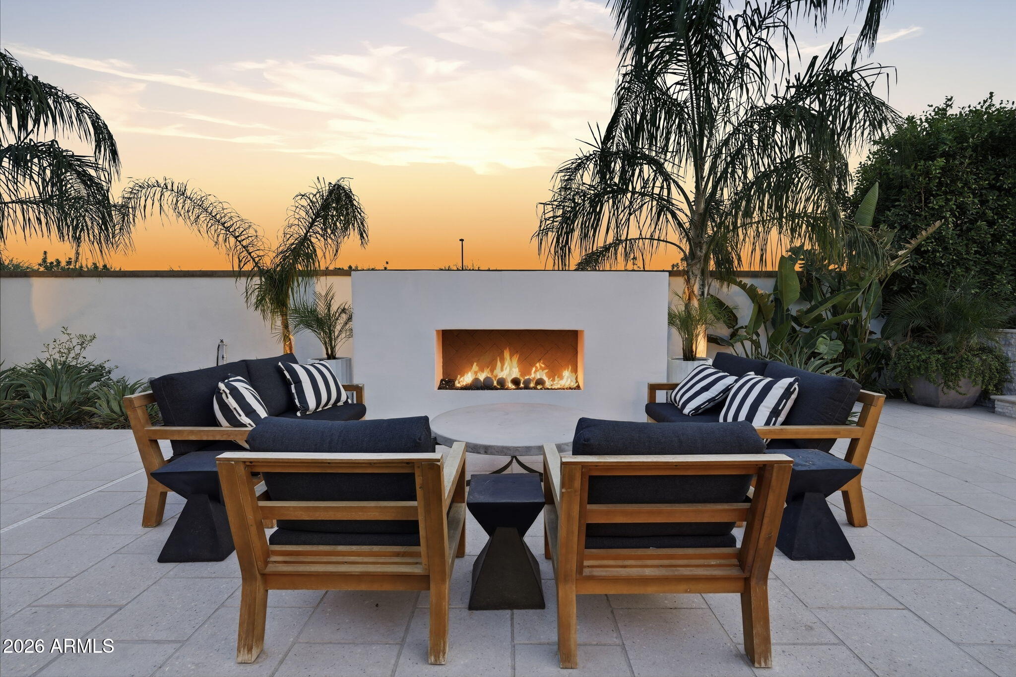 22607 East Russet Road Queen Creek, AZ 85142 - Photo 52 of 64 backyard gas fireplace sitting area