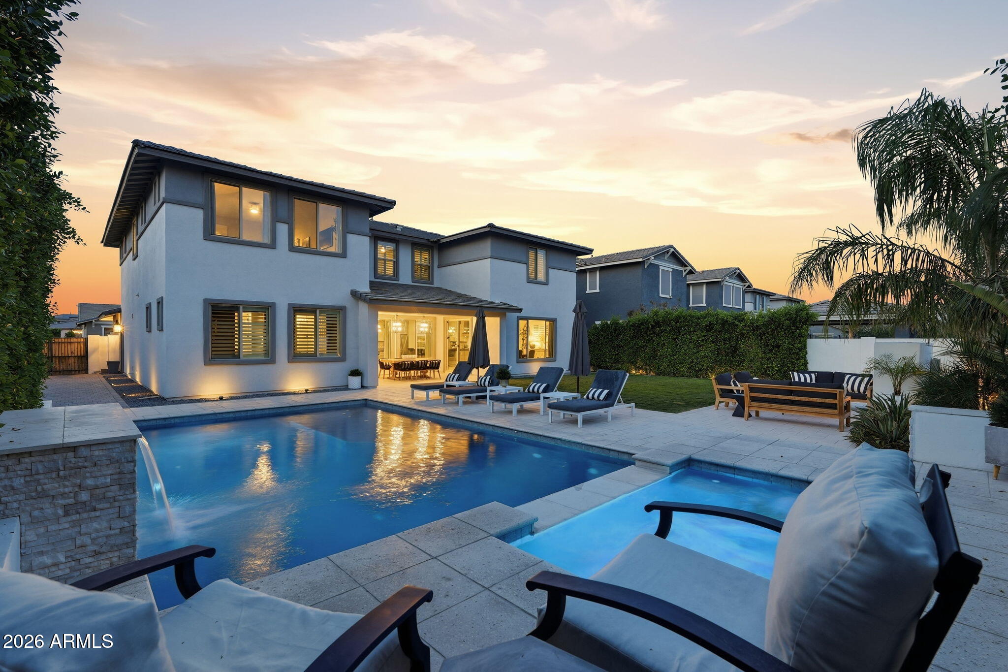 22607 East Russet Road Queen Creek, AZ 85142 - Photo 55 of 64 custom pool and spa