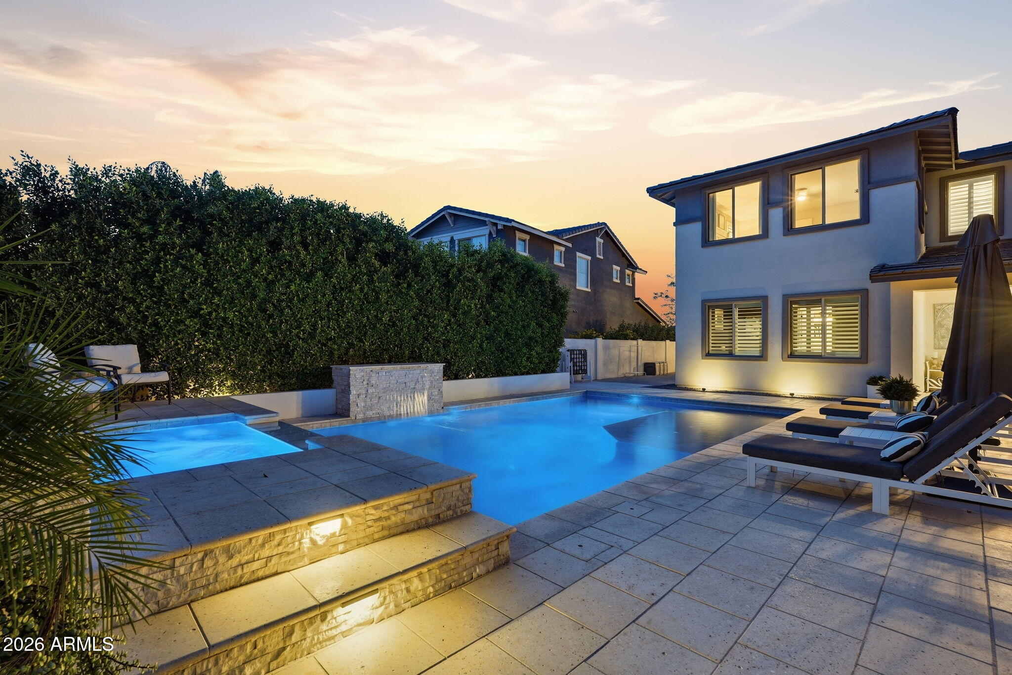 22607 East Russet Road Queen Creek, AZ 85142 - Photo 59 of 64 custom pool and spa