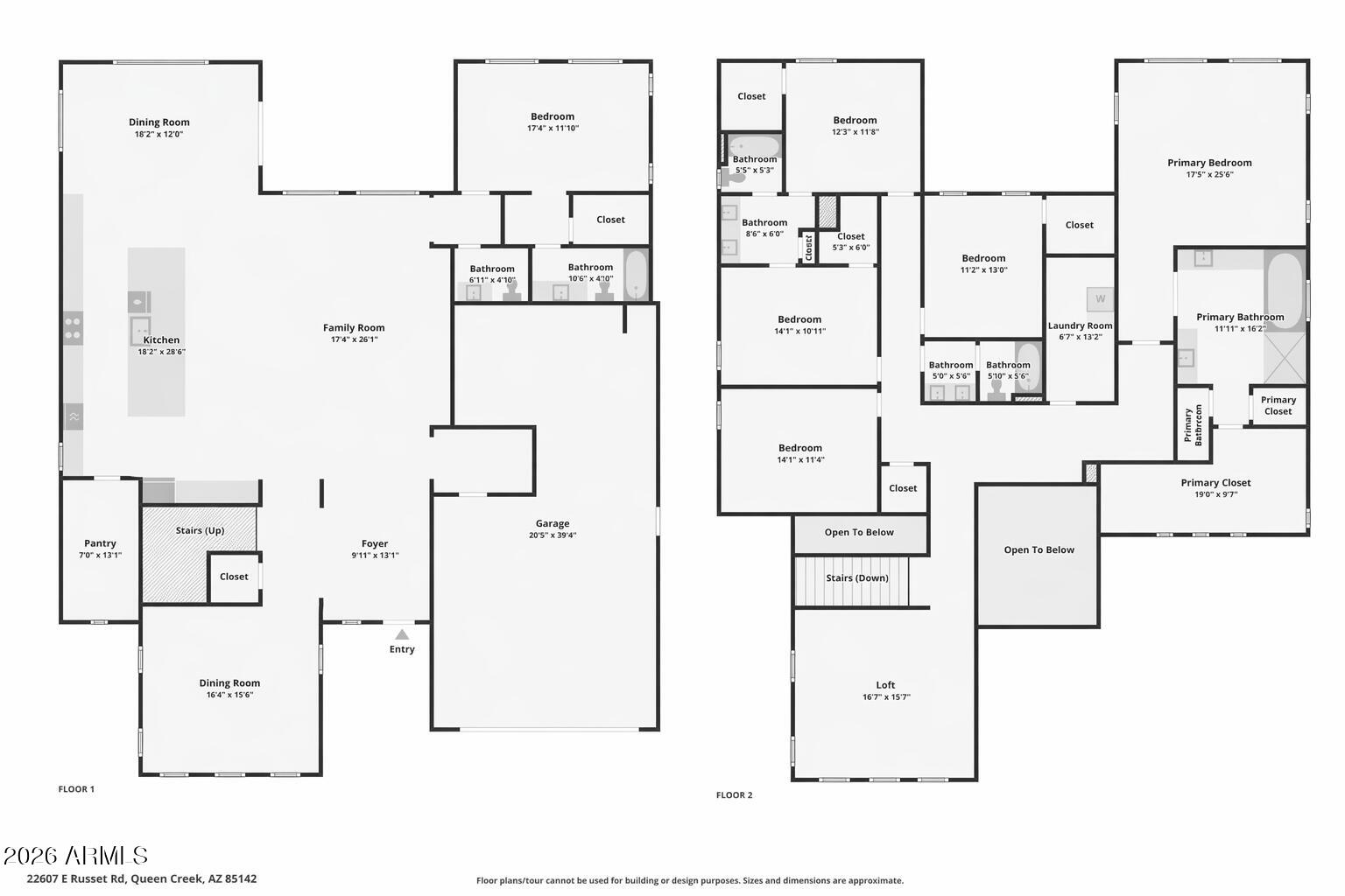 22607 East Russet Road Queen Creek, AZ 85142 - Photo 64 of 64 Floor Plan