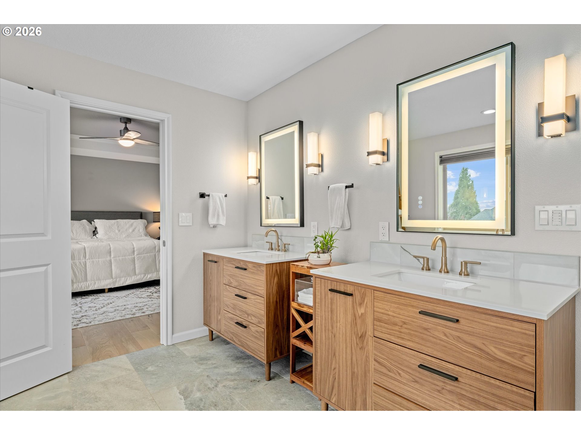 12059 Southwest Stringer Lane Tigard, OR 97224 - Photo 15 of 41 a bathroom with a sink vanity and mirror