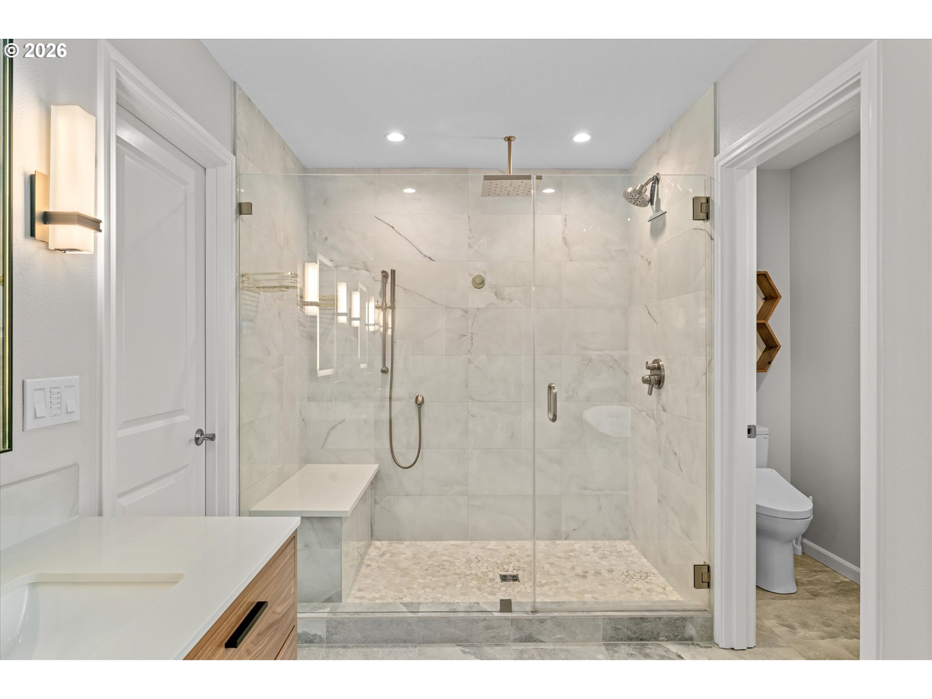 12059 Southwest Stringer Lane Tigard, OR 97224 - Photo 17 of 41 a bathroom with a shower and a sink
