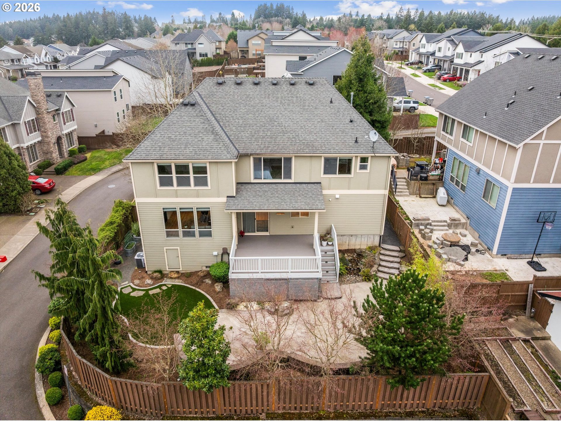 12059 Southwest Stringer Lane Tigard, OR 97224 - Photo 39 of 41 an aerial view of a house with swimming pool