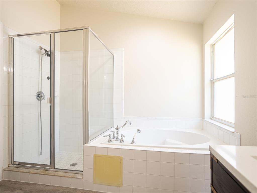6569 Long Breeze Road Orlando, FL 32810 - Photo 19 of 31 a bathroom with a sink a bathtub and a window