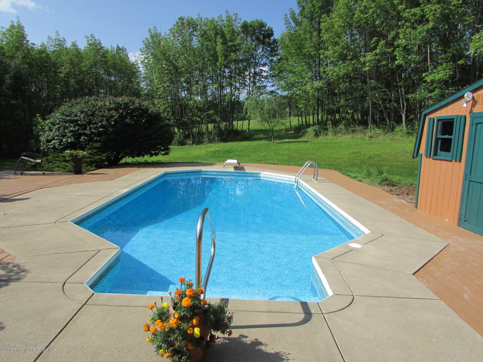 266 Brown Road Montrose, PA 18801 - Photo 38 of 47 a view of a backyard and swimming pool