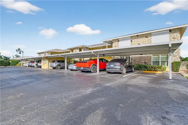 a car parked in front of a building
