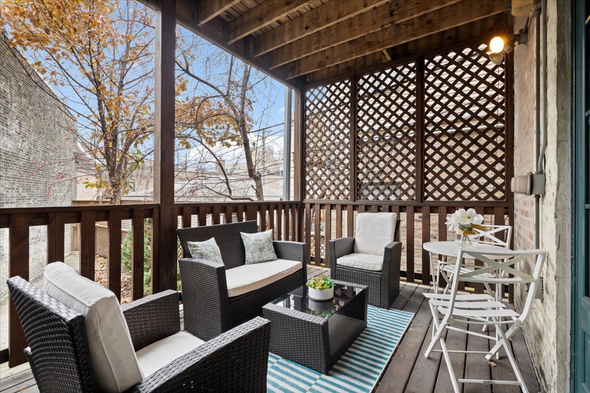 1946 North Seminary Avenue, Unit 1 Chicago, IL 60614 - Photo 19 of 20 a view of a chairs in wooden deck