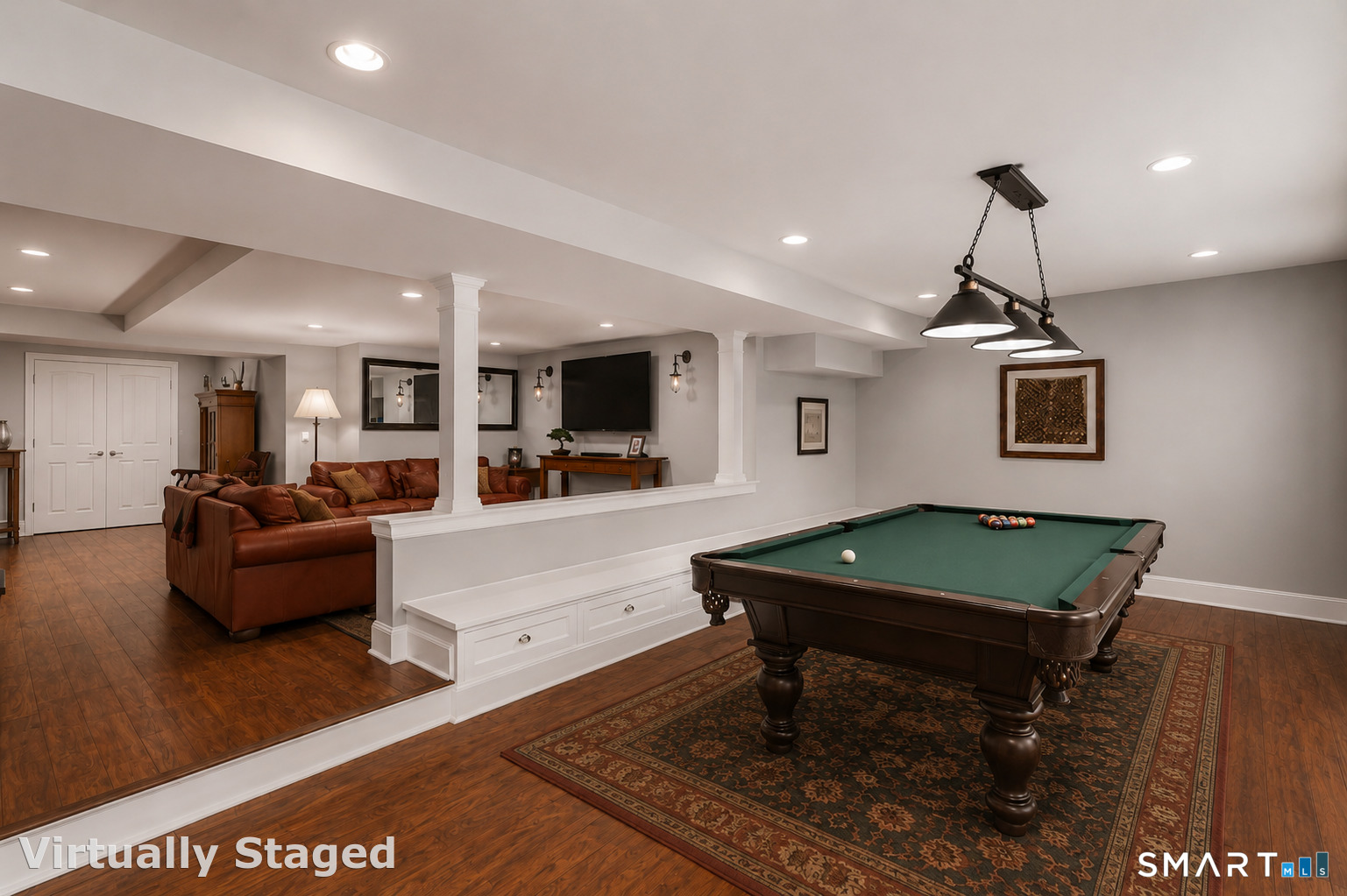 9 Green Lane Ridgefield, CT 06877 - Photo 29 of 40 a living room with furniture and a pool table