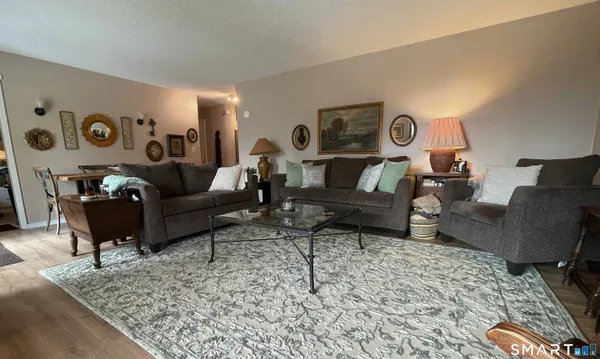 a living room with furniture and a couch
