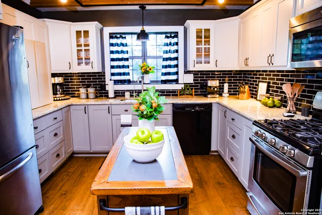 a room with a book shelf