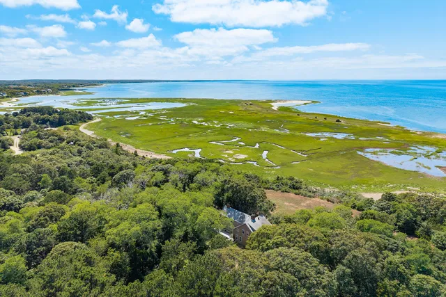a view of an ocean and beach