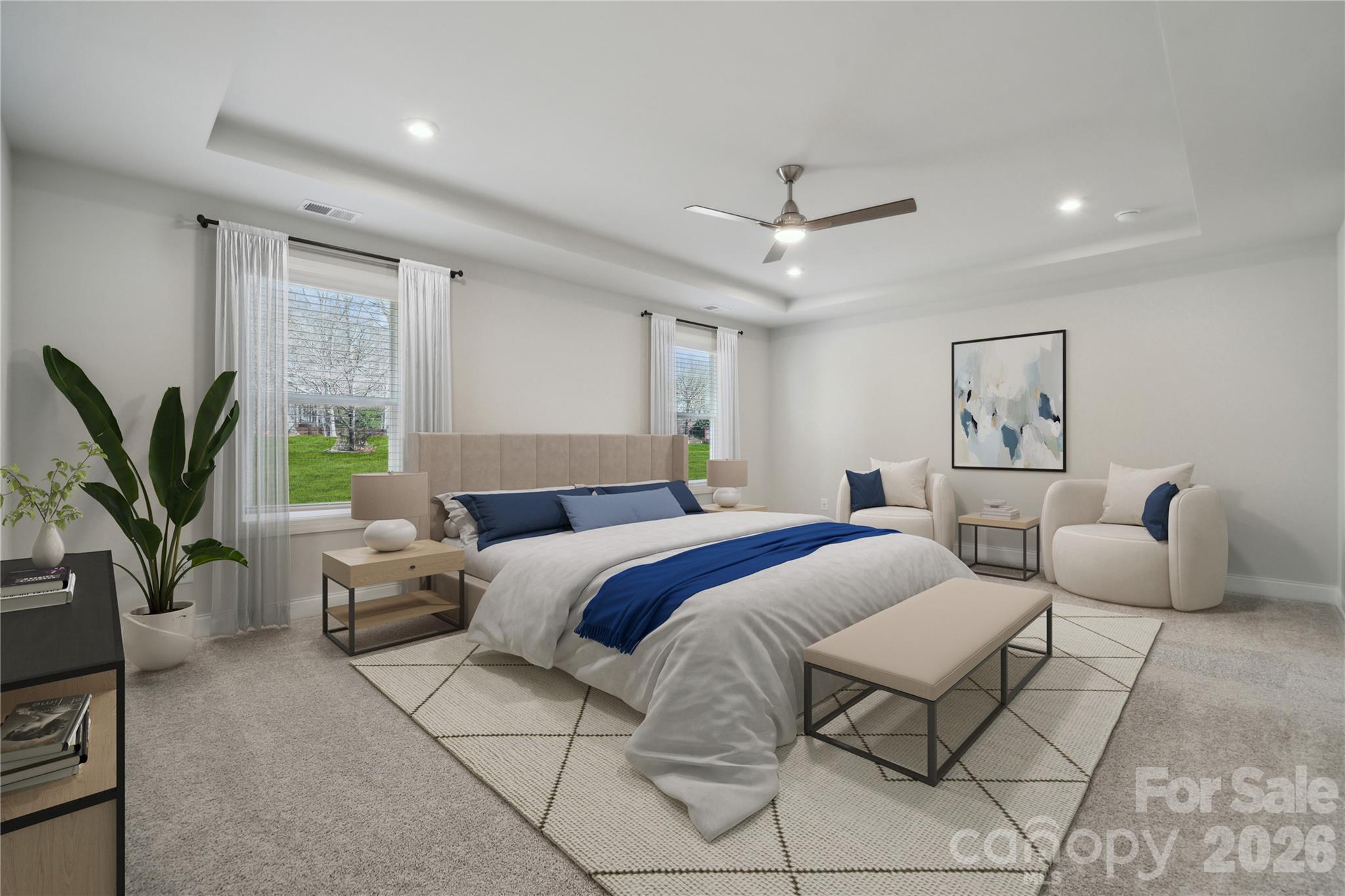 343 Alameda Way Matthews, NC 28104 - Photo 4 of 30 a bedroom with furniture and a large window