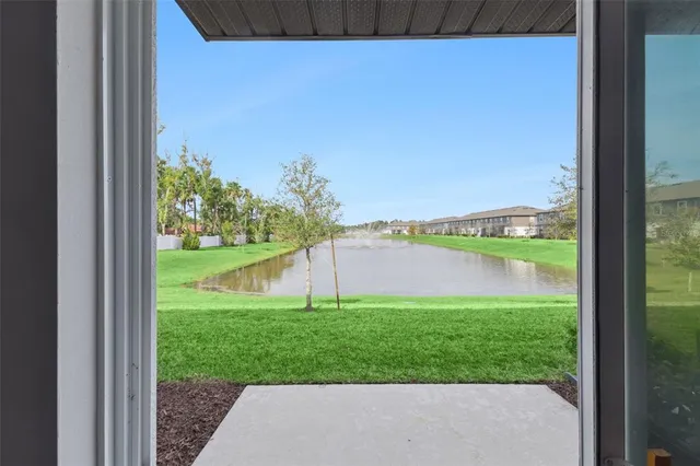 a view of a garden from a window