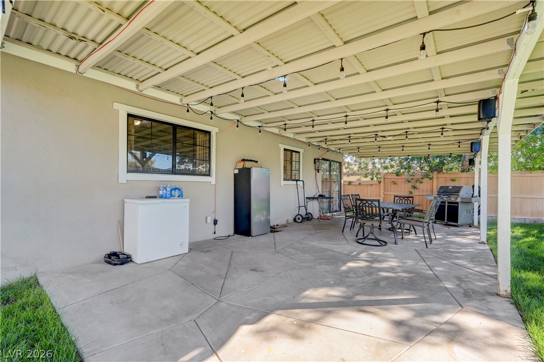 1331 Pinto Road Boulder City, NV 89005 - Photo 35 of 46 An inviting covered patio offers a spacious outdoor living area, perfect for entertaining.