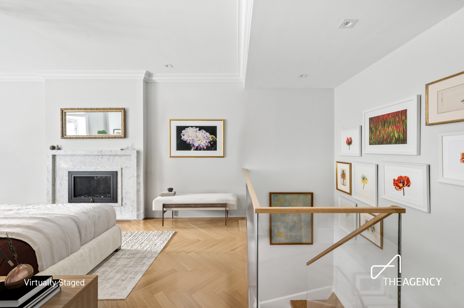 303 West 80th Street, Unit 2B1B Manhattan, NY 10024 - Photo 9 of 16 a living room with furniture and a fireplace