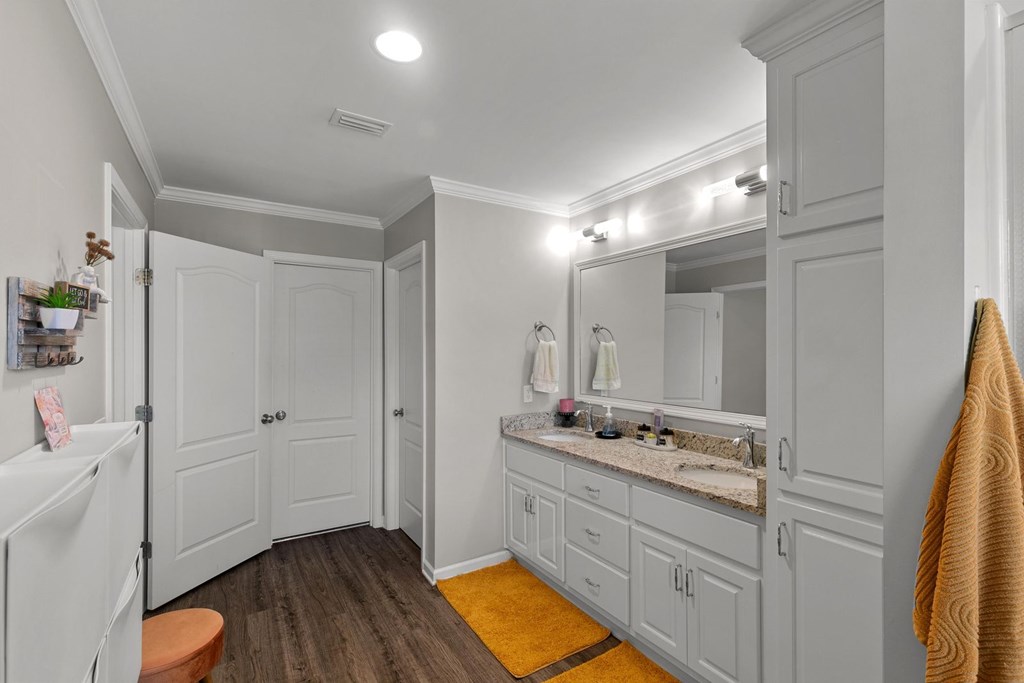 116 Sugarberry Road Dothan, AL 36301 - Photo 20 of 42 Closets, The door on the right just past the vanities is a private water closet, the door on the back wall is to the lg walk-in closet