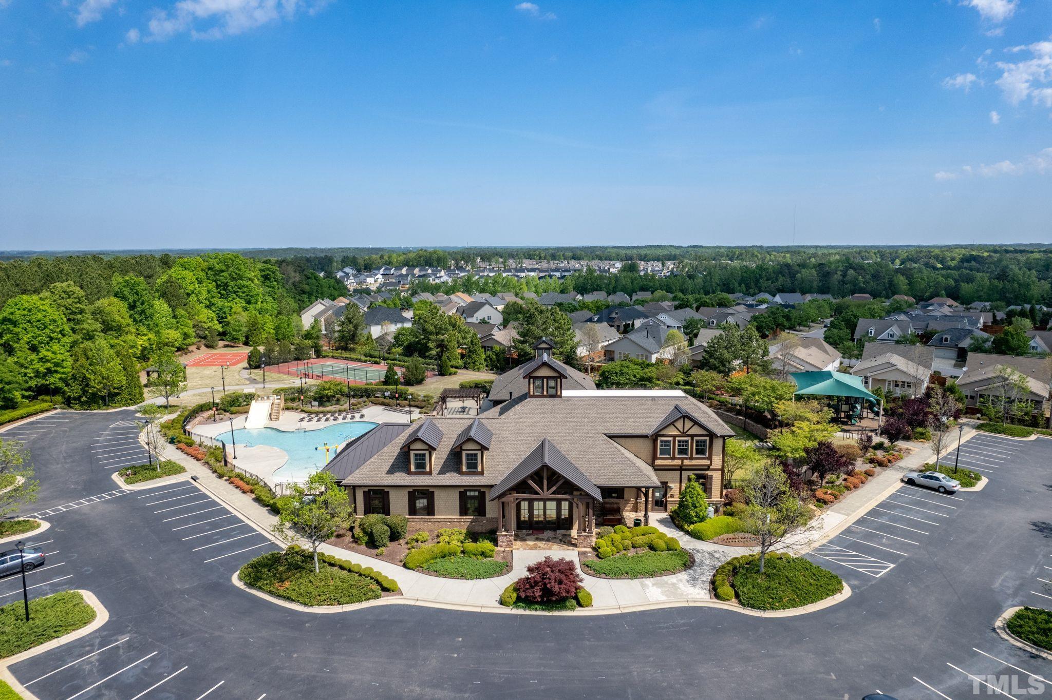 2956 Casona Way Raleigh, NC 27616 - Photo 26 of 27 an aerial view of residential houses with outdoor space and parking