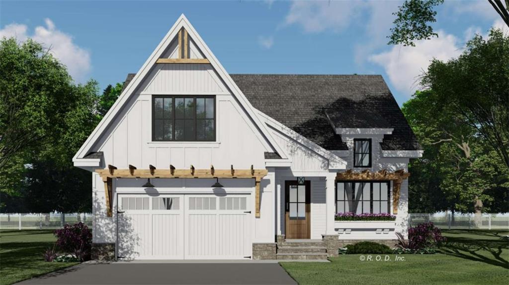 a view of house with yard