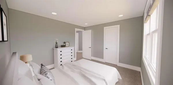 a view of a living room and bathroom